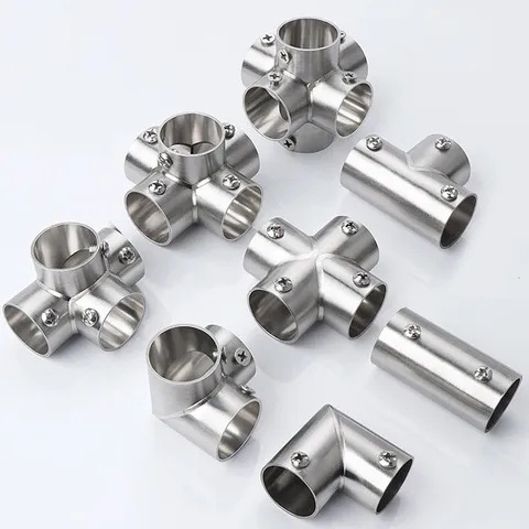 1925三通晾衣/32工厂固定件源头/链接弯管接头货架不锈钢管