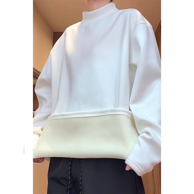 德绒半高领打底衫男秋冬加绒加厚