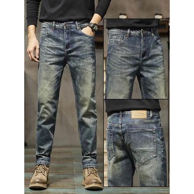 春季复古美式黄泥染牛仔