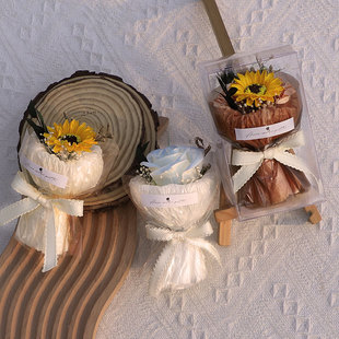 三八妇女节花束礼物玫瑰花香皂花迷你小花束七夕礼物生日礼物送人