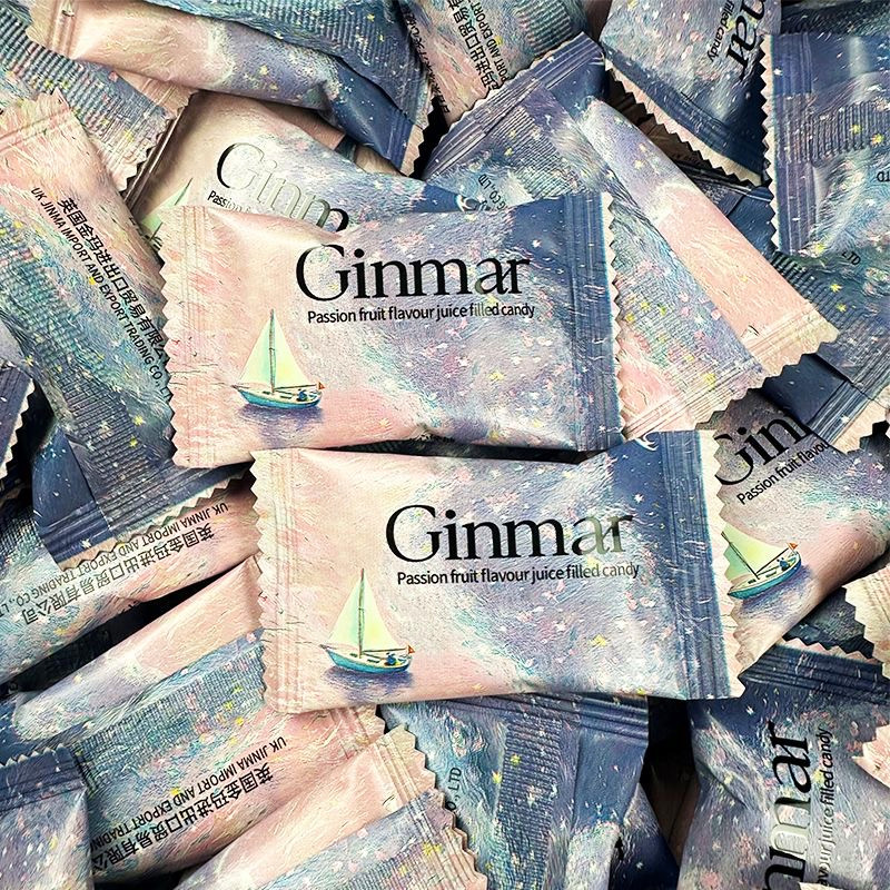 英国Ginmar百香果味果汁夹心硬糖流心高颜值结婚喜糖小清新糖果儿图片