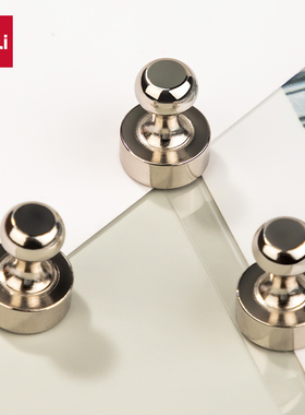 6枚包邮 lj得力mb413强磁磁钉金属强劲大吸力玻璃白板可用磁粒教学演讲吸铁12mm大吸力吸铁石冰箱贴磁钉磁