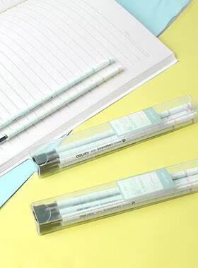6支包邮 得力中性笔芯黑笔笔芯全针管拔帽替芯学生6支一盒考试办公中性笔替芯0.5mm颜色随机