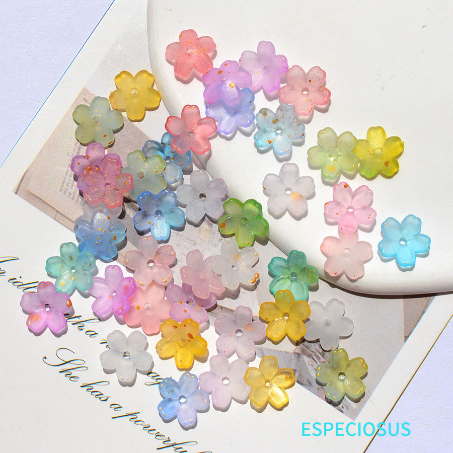 11MM渐变彩色金葱粉亚克力樱花花托diy饰品配件磨砂花朵隔珠底托,饰品/流行首饰/时尚饰品新,其他DIY饰品配件,淘宝优惠券,粉丝福利购,淘宝优惠卷