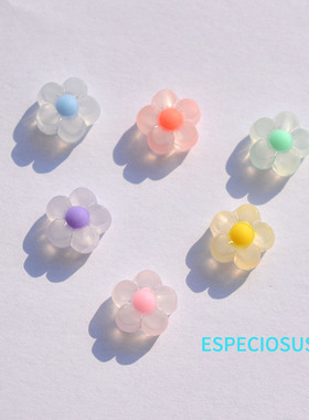 透明磨砂亚克力梅花珠子diy饰品