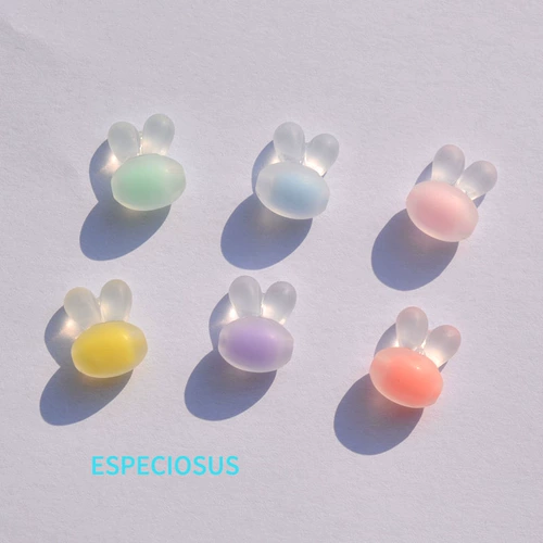 Прозрачный матовый аксессуар с аксессуарами ручной работы, акриловые бусины, серьги с бусинами, мультяшная подвеска, кролик, «сделай сам»