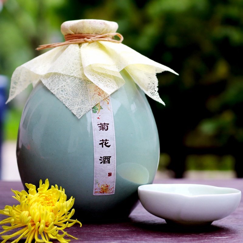 第2件减10元送酒盏半朵悠莲酒坊10度菊花酒500ml古风低度花酒甜酒