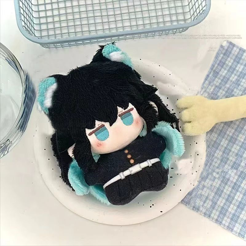 原创正版鬼灭之刃时透无一郎属性10cm棉花娃娃印毛绒玩偶同款周边