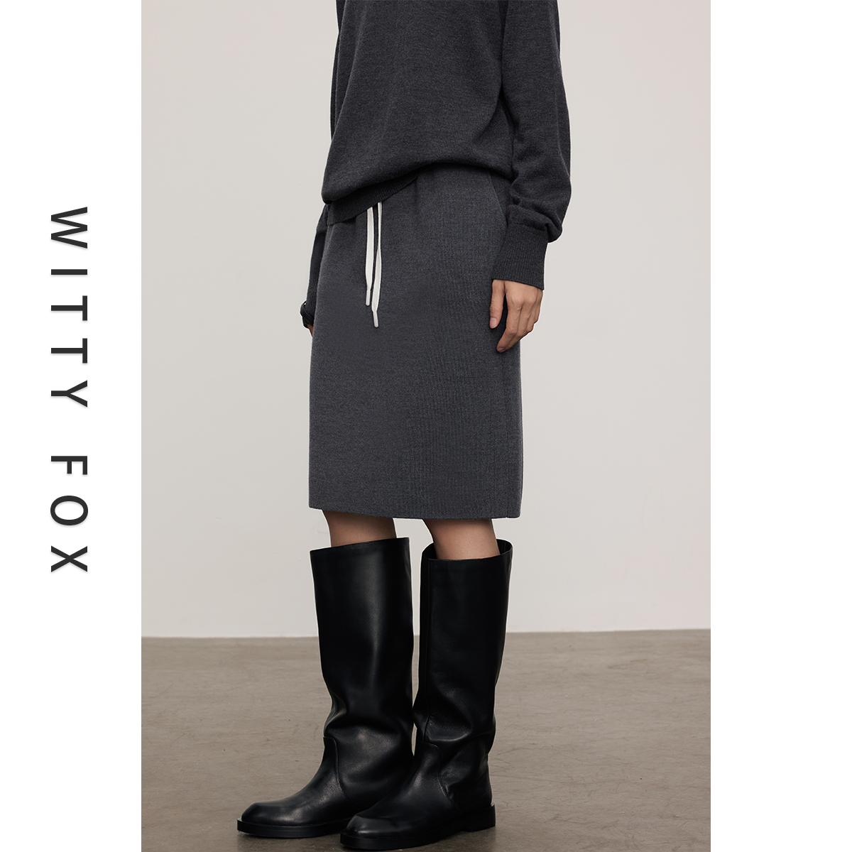 WITTYFOX美利奴羊毛半身裙