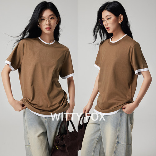 WITTYFOX棉天丝汉麻T恤