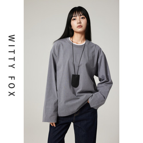 WITTYFOX廓形卫衣T恤打底衫