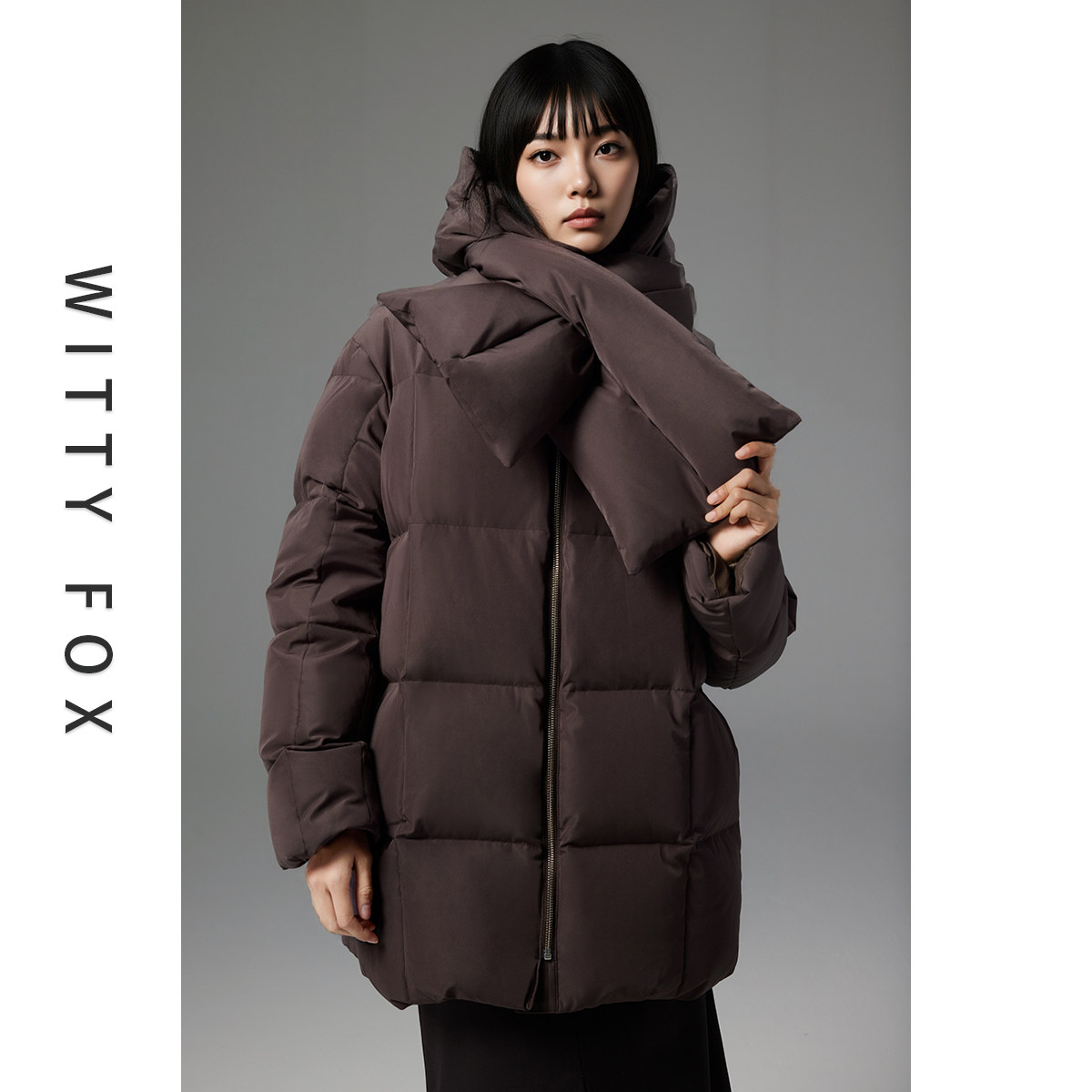 充绒90白鹅绒寒御冬系列连帽宽松廓形羽绒服加厚保暖外套極