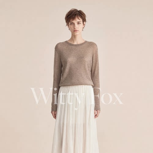 WITTYFOX水溶圆领羊毛针织衫