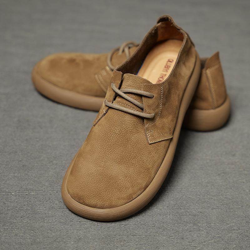 透气真皮男士休闲皮鞋舒适软底