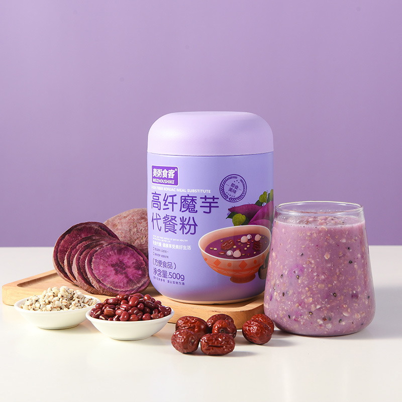 高纤魔芋代餐紫薯粥营养早餐食品