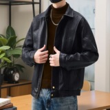 皮衣男士外套春秋冬季2025年新款翻领机车皮夹克男款7701P138，男装夹克，星座615（原A358-1）