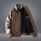皮衣外套男春秋宽松上衣潮牌痞帅机车皮夹克7701P128加绒138，男装夹克，星座615（原A358-1）