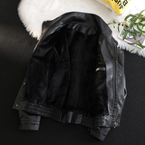 冬加绒皮衣外套男机车服痞帅棉服皮夹克PY7806加绒P165常规155，男装皮衣，星座615（原A358-1）