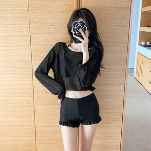 泳衣女夏保守 小胸聚拢比基尼三件套网红纯欲风遮肚显瘦2025年新款