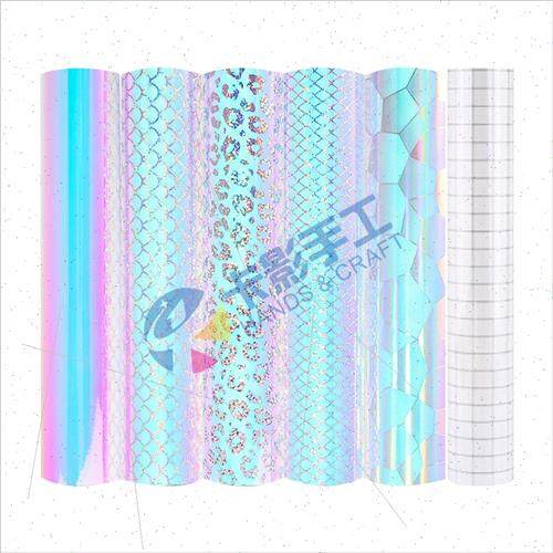 全息幻彩镭射Permanent Vinyl 不干胶刻字材料外贸款cricut