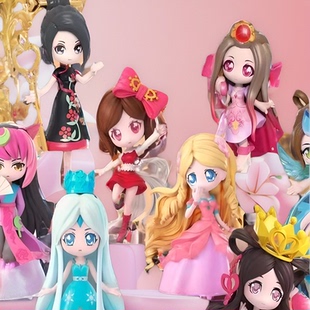 夜罗丽精灵梦菲灵冰公主孔雀盲盒手办模型摆件可爱礼物女孩娃娃