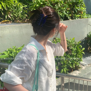 老友记瑞秋同款中号双齿抓夹高级感后脑勺盘发鲨鱼夹复古百搭头饰