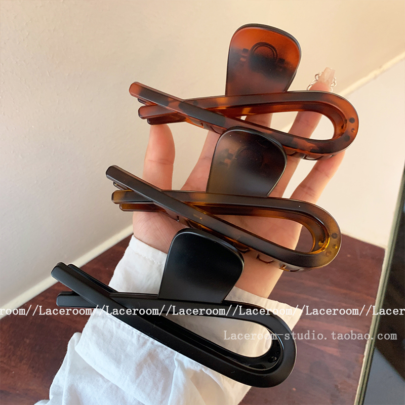 大号高级感鲨鱼夹亚克力优雅气质