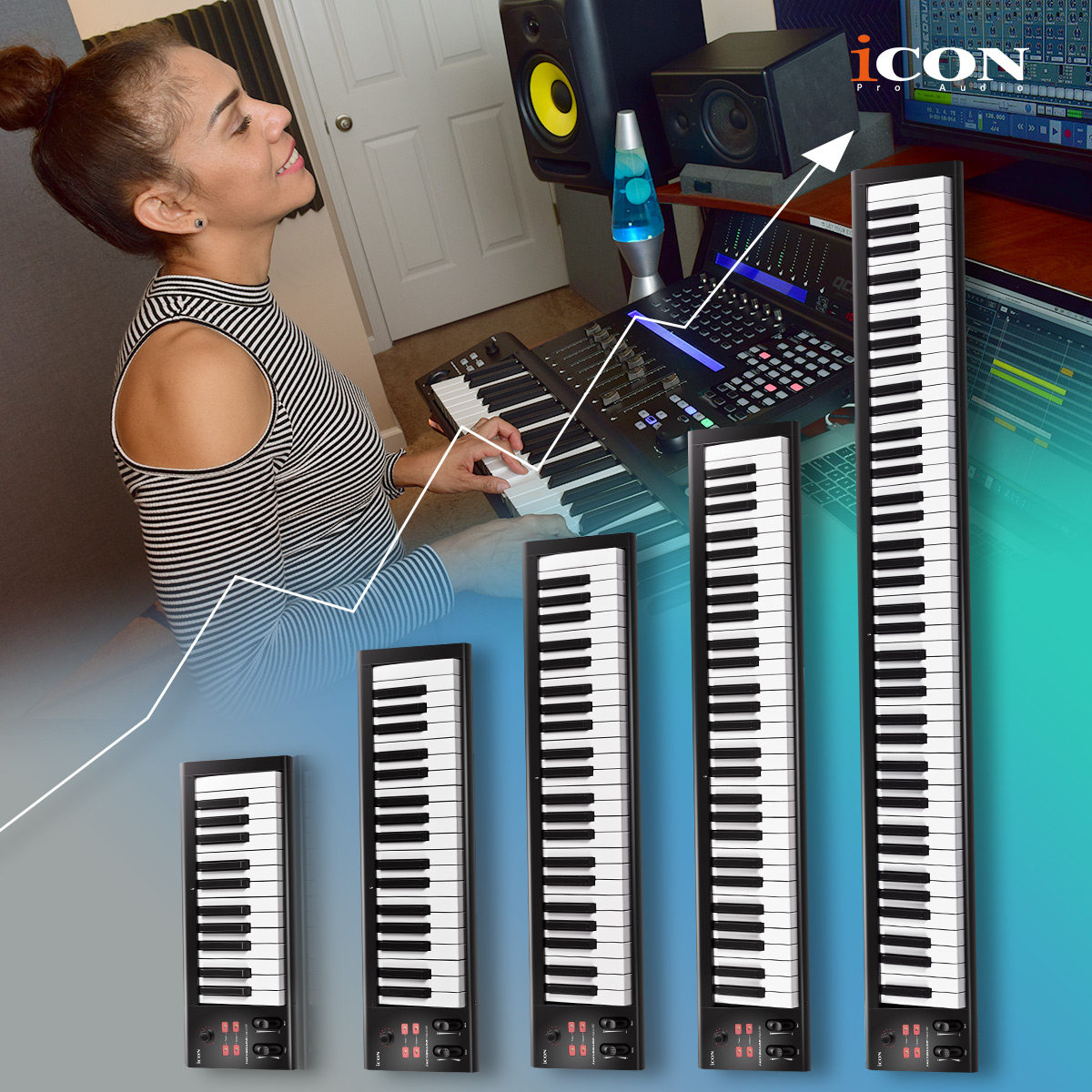 Aiken ICON iKeyboard 3/4/5/6/8Nano 61/88 key/Semi-weighted MIDI Arranger Keyboardin the Musical Instruments/Guitar/Piano/Fitting ,  MIDI Musical Instruments/Computer Music ,  MIDI Keyboard  category - from Buy2taobao.com to provide professional Taobao agent buy service