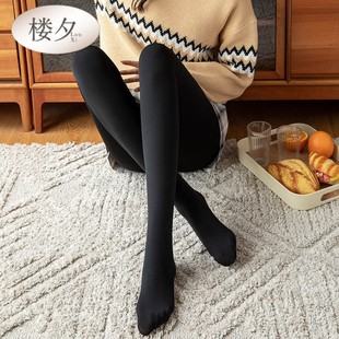 外穿保暖超厚特厚高腰显瘦一体肉色棉裤 加绒加厚肤色打底裤 女冬季