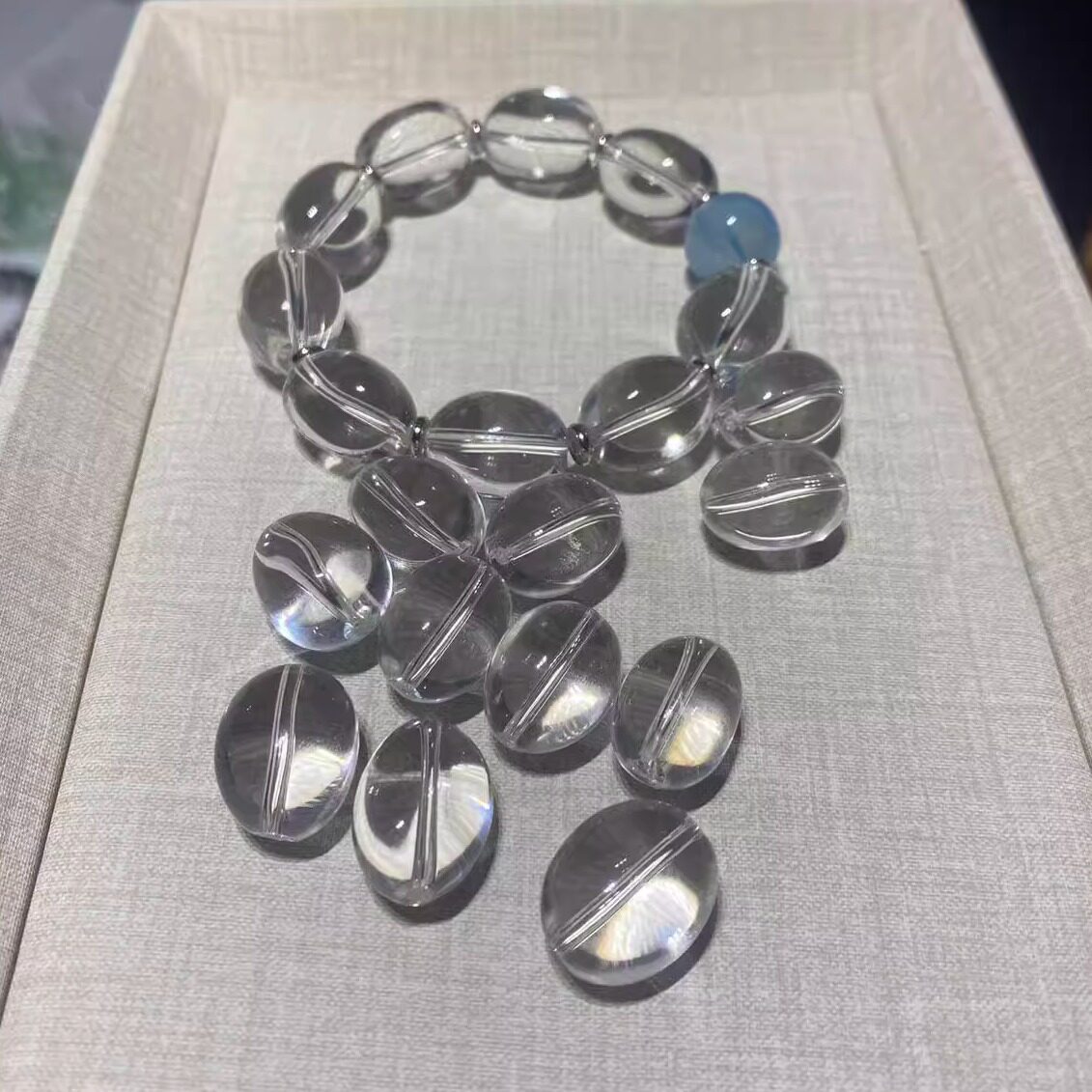 天然透体白水晶糖豆光面椭圆形枣行散珠手工手串随行配件配饰隔珠,饰品/流行首饰/时尚饰品新,手饰/手串,淘宝优惠券,粉丝福利购,淘宝优惠卷