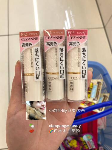 日本 倩诗丽CEZANNE 气质润彩唇膏口红持久高保湿滋润防水