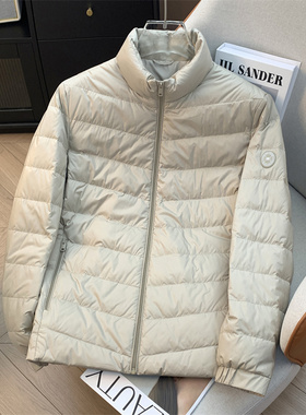 H家、余单！少量现货！90绒 轻薄立领保暖轻便白鸭绒羽绒服外套男