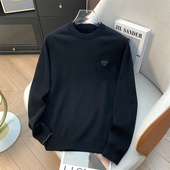 余单 男修身 少量现货 H家 黑色圆领长袖 针织衫 套头毛衣针织衫