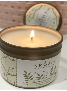 海淘现货美国Aroma Naturals旅行罐香薰蜡烛79.38克无铅棉芯