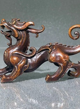 实心貔貅摆件家居茶道茶宠镇尺压纸笔搁文房用品独角兽