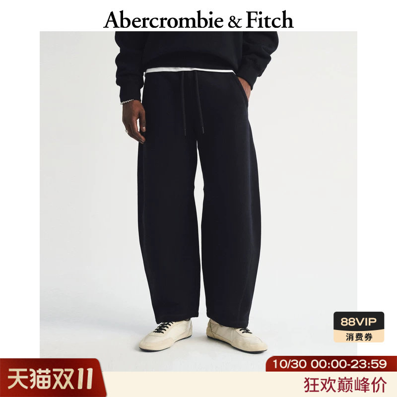 AF美式复古黑色多色重磅弯刀运动卫裤长裤26秋冬新款男装134-6036