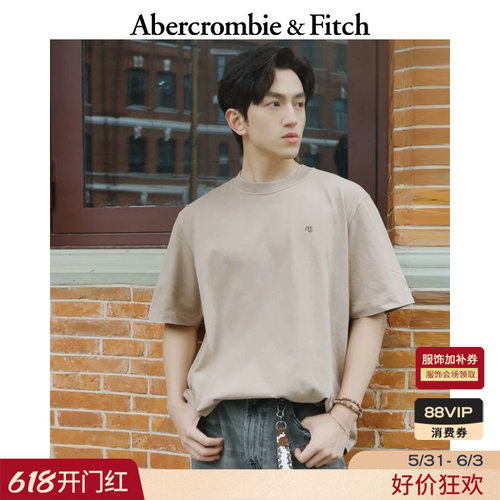 AF美式复古LOGO情侣棉质重磅短袖T恤上衣26春夏男装女装124-6004