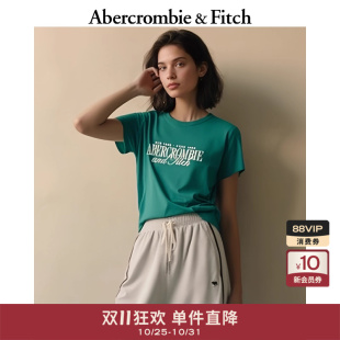 25秋新款 T恤185 美式 圆领短袖 5058 复古棉质字母LOGO修身 AF女装