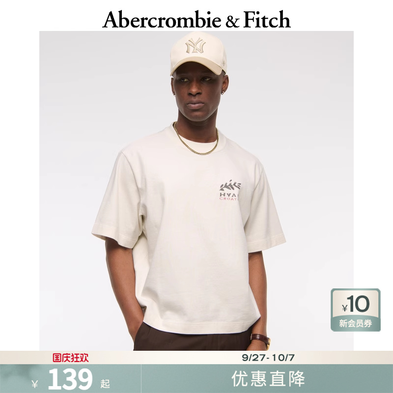AF男装女装情侣装25夏季美式棉质百搭宽松圆领短袖T恤123-5053