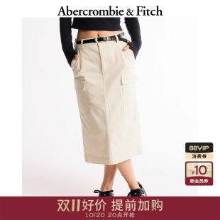 半身裙143 AF女装 辣妹高腰直筒中长款 巴恩风美式 4235 春夏款