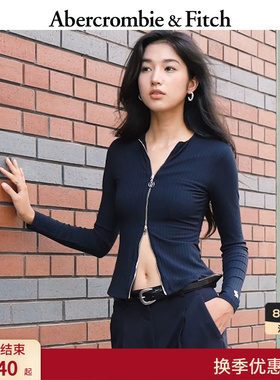 【修身显瘦】AF小麋鹿图案内搭打底开衫上衣25秋冬女装139-5707