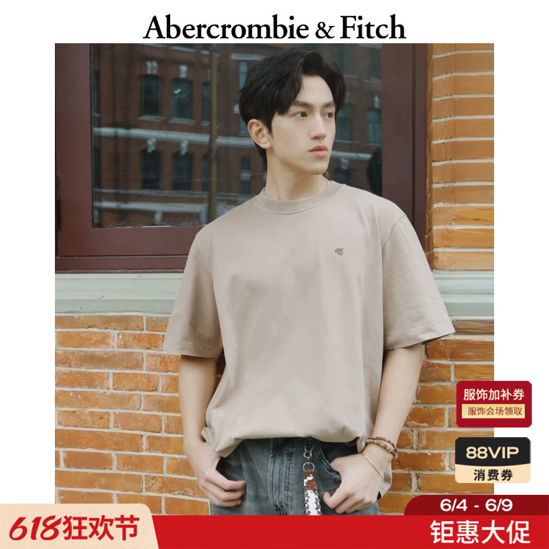 AF美式复古LOGO情侣纯棉重磅短袖T恤上衣26春夏男装女装124-6004
