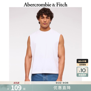 復(fù)古重磅圓領(lǐng)寬松廓形純色無袖 AF男裝 25夏季 美式 5058 T恤KI124
