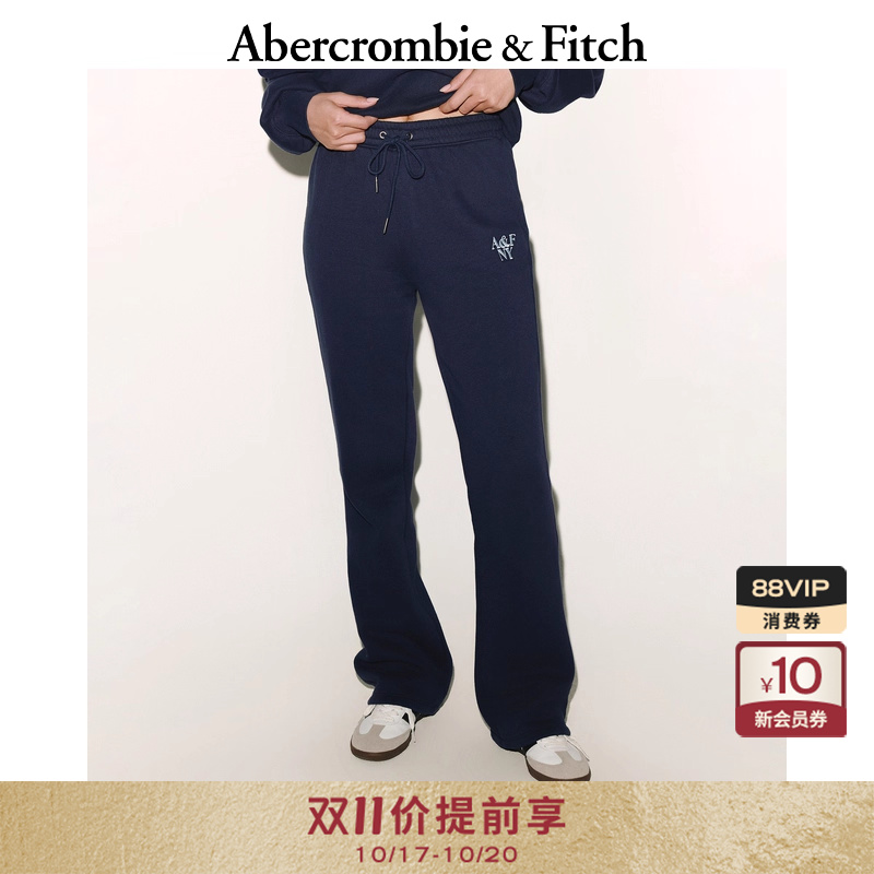 AF女装25秋冬新款美式经典字母LOGO抓绒微喇运动卫裤长裤147-5116