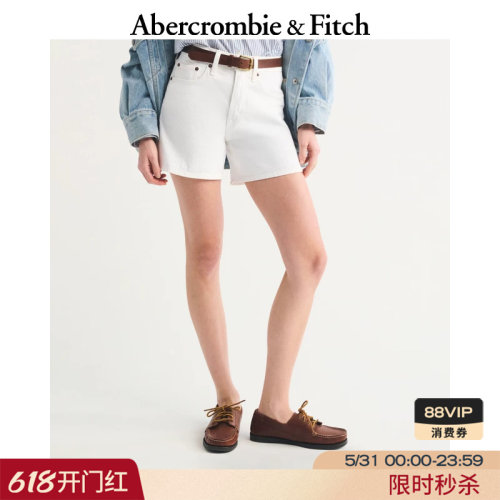 AF高腰水洗牛仔裤短裤