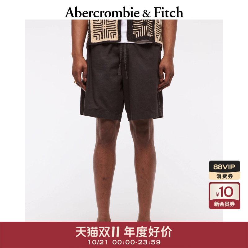 AF男装25夏季美式复古泽西风松紧腰宽松直筒休闲短裤128-5045