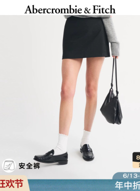 AF美式弹力气质黑色显瘦高腰迷你短裙裙裤26夏女装143-6355
