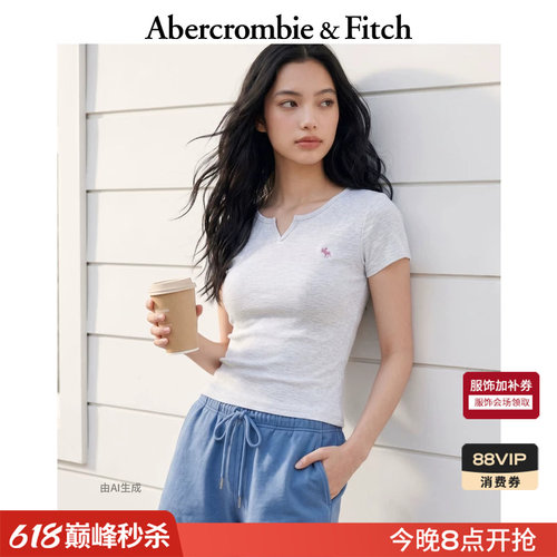 AF经典小麋鹿图案短袖打底T恤