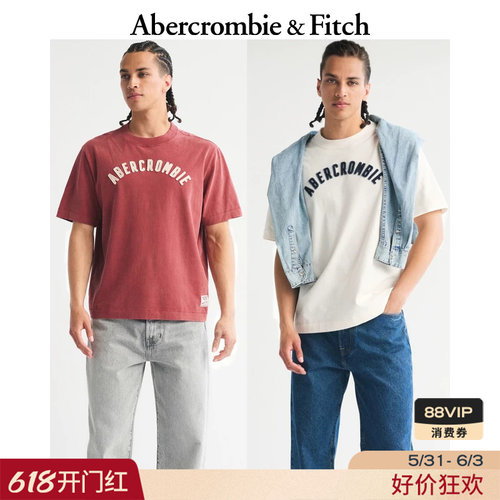 【经典复刻】AF美式复古棉质时尚LOGO短袖T恤26春夏男装123-6015