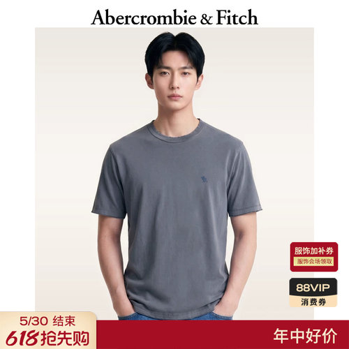 AF小麋鹿图案棉质短袖T恤